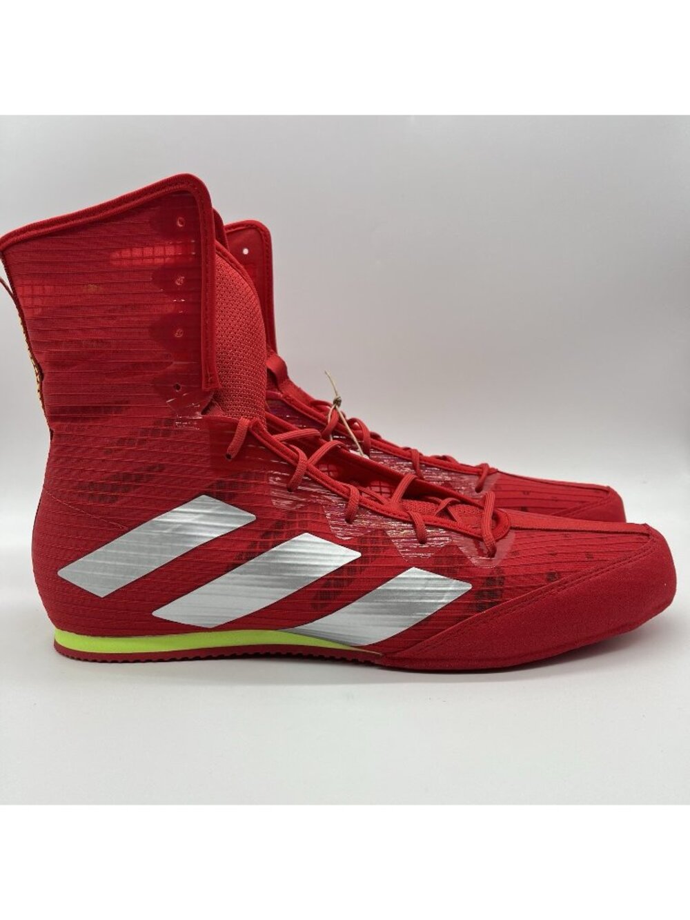adidas Box Hog 4 Men's Boxing Shoes Red Green Metallic Silver Size 12 JP9846